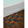 thumbnail image 2 of Geometric Bath Mat, Windows Glass Inspired Rainbow Colored Image with Flowers Like Artwork Print, Non-Slip Plush Mat Bathroom Kitchen Laundry Room Decor, 29.5 X 17.5 Inches, Multicolor, Ambesonne, 2 of 2
