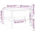 thumbnail image 2 of vidaXL Coffee Table with LED Lights White 50x50x40 cm, 2 of 5