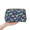 thumbnail image 5 of Bingfone Dinosaur Print Leather Makeup Bag, Portable Hand-held Zipper Female Cosmetic Bag Toiletry Bag, Suitable for Home and Travel, 5 of 6