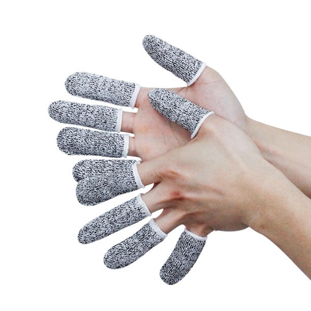 10 protectores reutilizables para funda de dedo anticorte para jardín de cocina.