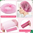 thumbnail image 7 of 100 Pieces Non-Woven Hair Nets,Disposable Bouffant Caps,20 Inch Elastic Head Cover,Pink Disposable Hair Nets,Hair Net for Food Service,Beauty Salon Cosmetics Spa Men & Women(Pink), 7 of 7