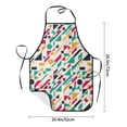 thumbnail image 4 of Naloa 1Pack Adjustable Bib Apron Waterdrop Resistant Cooking Kitchen Aprons for Women Men Chef, Colorful Spots Print, 4 of 5