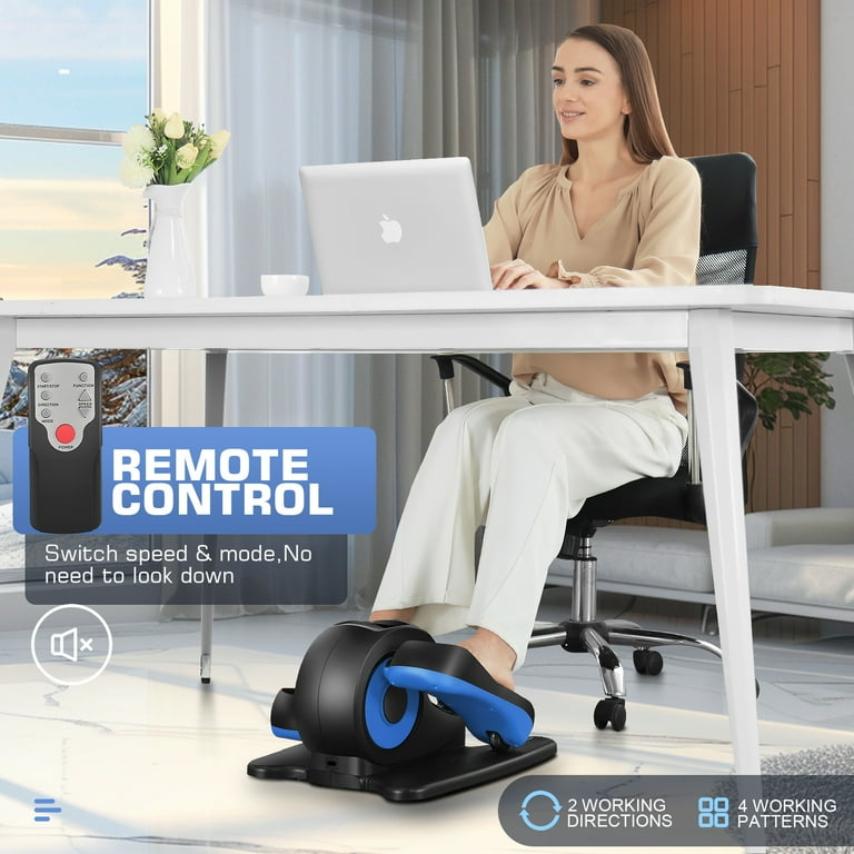 ANCHEER Electric Under Desk Elliptical Seated Pedal Exerciser with LCD Display Remote Walmart