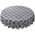 thumbnail image 1 of Sexy Dance Nappe Lavable Housses de Table Nappes de Luxe Nappes Marocaines Rondes Anti-Huile Décoratives Imperméables Gris Foncé Diamètre 120 cm (Nappe Ronde), 1 of 1