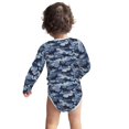 Cotton Baby Onsies, Shark Blue Camouflage Unisex Newborn Baby Long