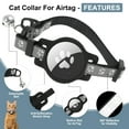 thumbnail image 3 of Unique Bargains Waterproof Cat Collar for Airtag  Reflective Collar with Bell Breakaway Cat Collar for Airtag Holder Cat Collars Cat Collar for Apple Air Tag Black, 3 of 7