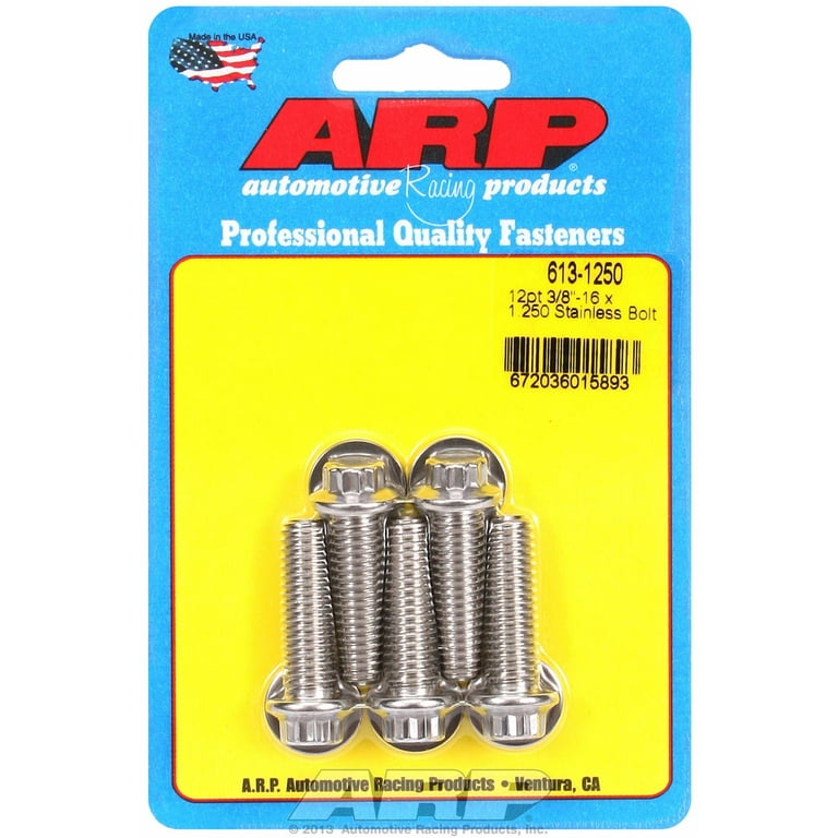 ARP S/S Bolt Kit - 12pt (5) 3/8-16 x 1.750 ARP S/S Bolt Kit - 12pt (5) 3/8-16 x 1.750