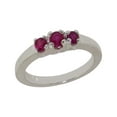 thumbnail image 1 of LBG British Made Sterling Silver ring with Natural Ruby Womens Engagement Ring - 33 size options - Size 9.75, 1 of 6
