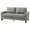 Gray, variant on Newbury 71 in. W Flared Arm Faux Leather Straight Sofa in Red
