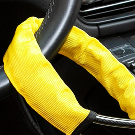 Car Steering Wheel Locks Portable Steering Wheel Anti-Theft Device Sturdy Steering Wheels Car Lock Theft Prevention with 3 Keys for Car Vehicles Truck SUV Van, Yellow