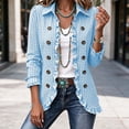 thumbnail image 2 of Cmtiyu Ruffled Trim Jackets for Women Long Sleeve Laple Double Button Plaid Jacket Casual Fall Outerwear Jacket Tops S-3XL, 2 of 10