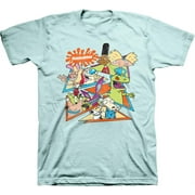 Mens Nickelodeon 90s Throwback Shirt - Retro Nick Group tee - Classic Nick Graphic T-Shirt (Celadon, XX-Large)