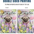 thumbnail image 5 of Happy Easter Pug Garden Flag 28x40 Double Sided Bunny Ear Dog Flags Buffalo Plaid Rabbit Eggs Yard Flag for Outside Large Floral Spring House Flags, 5 of 6