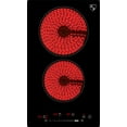 thumbnail image 1 of K&H 2 Burner Dual 12 Inch Built-in Electric Stove Top Radiant Ceramic Cooktop SLIDER CONTROL 240V 3000W CERV-3002SL, 1 of 8