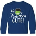 thumbnail image 3 of Inktastic Halloween So Franken Cute Long Sleeve Youth T-Shirt, 3 of 5