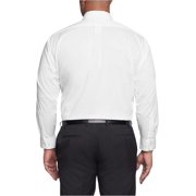 IZOD WHITE Men's Big & Tall Stretch Solid L/S Shirt, US 19 34/35