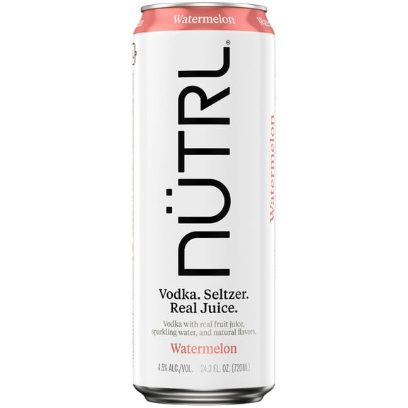 NUTRL Watermelon Vodka Hard Seltzer 720 ml 1 Aluminum Can, 4.5% ABV