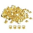 thumbnail image 1 of Unique Bargains 100 Ensembles Rivets en Cuir 12x8mm Double Bouchon Rivets Ton Or, 1 of 5