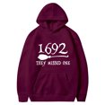thumbnail image 1 of 1692 They Missed One Printed Hooded Sweatshirt Loose Top For Women, 1 of 2