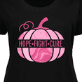 thumbnail image 4 of Inktastic Hope Fight Cure Pink Breast Cancer Awareness Pumpkin Women's Plus Size T-Shirt, 4 of 5