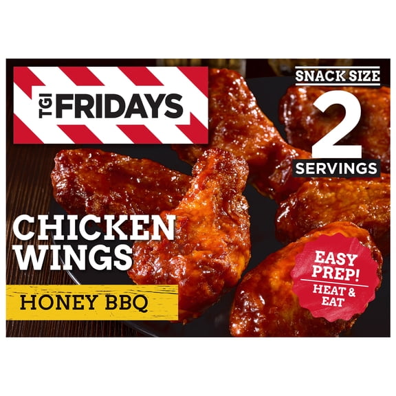 TGI Fridays Frozen Appetizers Honey BBQ Chicken Wings, 9 oz. Box