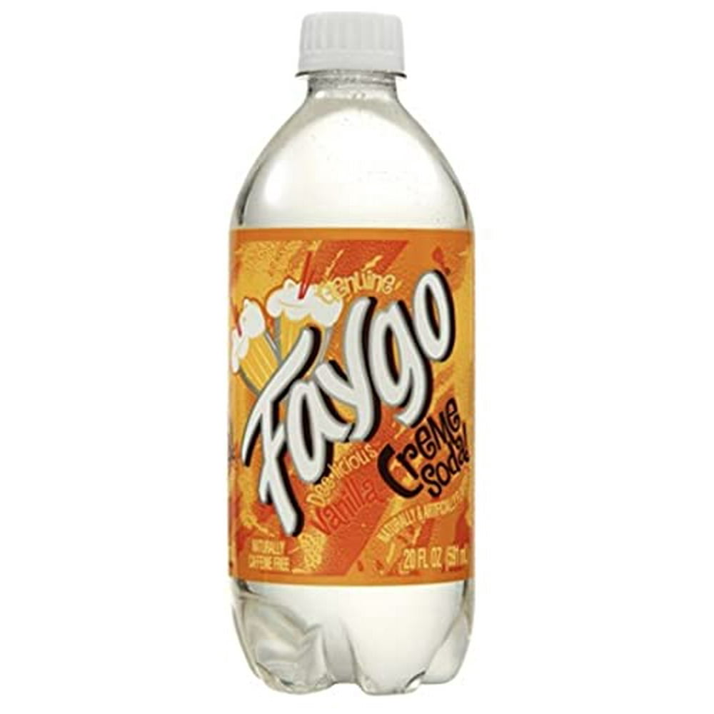 20oz Faygo Creme Soda Soda Pop bottles, Pack of 10 ( Total 200 FL OZ