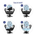 thumbnail image 4 of Cartoon Office Chair Slipcover, Helicopters Pattern Hand Drawn Aviation Themed Doodles in Sky, Protective Stretch Decorative Fabric Cover, Standard Size, Pale Blue Yellow Ruby, by Ambesonne, 4 of 5
