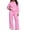 Pink, variant on Womens Fall Outfits Nelozsy Fashion Woman Hooded Solid Long Sleeve Blouse Long Pants Elastic Waist Sets Purple S