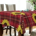 thumbnail image 3 of Sunflower Flowers Rectangle Tablecloth, Dust Proof Anti Wrinkle Wipeable Table Cloth Tabletop for of Dinner Kitchen Wedding Holiday Party 60"x90" Home Decor, 3 of 7