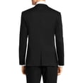 thumbnail image 4 of Mens Ticket Pocket Black Spandex Slim Fit Suit Nicoletti, 4 of 6