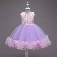 thumbnail image 2 of Girls Dresses Summer Spring Summer Sleevel Tulle Sequins Glitter Dress Performance Formal Clothes Cute Bow Dresses Christmas Party Princess Dress Kids Sundress,Size 7 Years-8 Years, 2 of 9