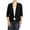 Black, variant on Women's Plus Size Lightweight Draped Neck Open Front Solid Blazer Jacket