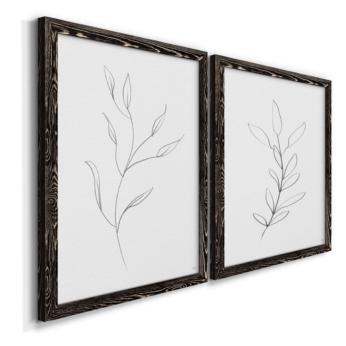 Botanical Gesture I - Premium Framed Canvas 2 Piece Set - Ready to Hang
