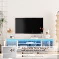 thumbnail image 3 of Aukfa Modern LED TV Stand for 75 inch TV W/ Shelves for Living Room,White, 3 of 8