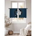 thumbnail image 3 of Circle Oil Word Sheer Curtains 2 Panels Set Japanese Circle Oil Word Blue Background Sheer Window Curtains Light Filtering Rod Pocket Voile Drapes for Bedroom Living Room 52"x45", 3 of 9