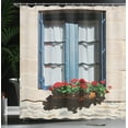 thumbnail image 4 of Ambesonne Urban Shower Curtain, Mediterranean Window, 69"Wx84"L, Blue Grey, 4 of 5