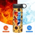 thumbnail image 6 of Sikiie Artistic Zebra Print Sunflower Print 18OZ Insulated Straw Cup, Portable Leak-proof Sports Water Bottle, Stainless Steel Water Cup Suitable for Home and Outdoor, 6 of 8