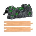 thumbnail image 3 of Modelos de túnel de tren, vías rectas de madera, expansión, vías de tren de bricolaje, ferrocarril para Montaña grande, 3 of 9
