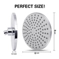 thumbnail image 3 of Furvclv Shower Head High Pressure Chrome Plated Finish Adjustable Angles Anti-Clogging Rubber Nozzles Fixed Showerhead 8 Inch, 3 of 7