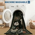 thumbnail image 3 of Hasoo Washable Living Room Area Rug 8x10 Large Modern Floral Soft Stain Resistant Indoor Black Carpet, 3 of 5
