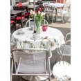 thumbnail image 4 of Outdoor Tablecloth with Umbrella Hole and Zipper, Thanksgiving Pumpkins Round Table Cloth 60 Inch Waterproof Tablecloth, Fall Eucalyptus Leaves Autumn Picnic Table Cover for Patio Camping, 4 of 7