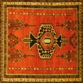 thumbnail image 1 of Ahgly Company Machine Washable Indoor Square Persian Yellow Traditional Area Rugs, 6' Square, 1 of 4