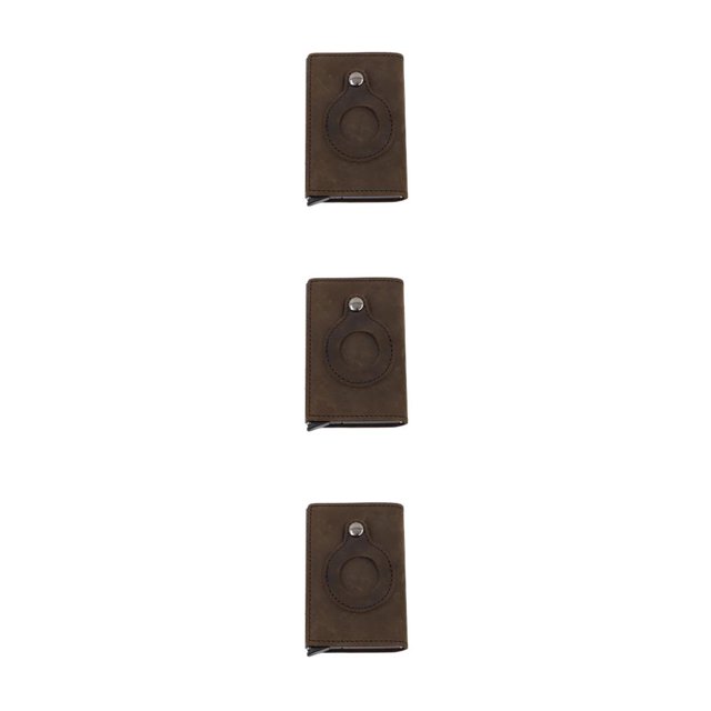 Ounissouiy Tarjetero Rastreador Protector Cuero Crédito Delgado Efectivo Monedero Llavero portátil Bolsa Regalo Trabajo Ama de casa Accesorios Marrón Type1 NO1 Ounissouiy CBP183607
