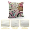 thumbnail image 4 of Nawypu  Hello Spring Tulip Flower Bike Decorative Throw Pillow Covers Bloom Grow Love Spring Pink Porch Outdoor Home Decor, Bicycle Floral Butterfly Seasonal Couch Cushion Case, 4 of 5