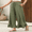 Army Green, variant on SIEANE Women's summer wide leg breathable flounder all kinds of lazy drawstring trousers S-2X