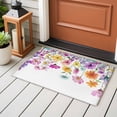 thumbnail image 5 of Pink Flowers 2'x3' Washable Rug, Spring Floral Elegant Pastoral Watercolor Non-Slip Soft Doormat Area Rugs for Entrance Bathroom Bedsides, Carpet for Kitchen Bedroom, Entryway Floor Mat, 5 of 9