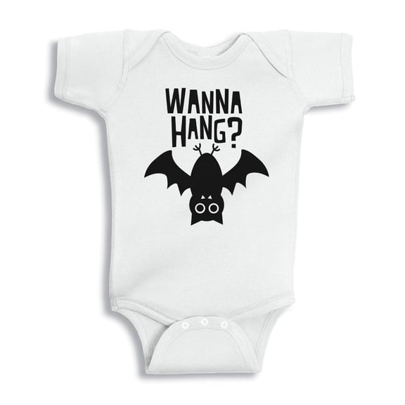 Wanna Hang? Baby Onesie Infant One Piece Bodysuit Newborn White