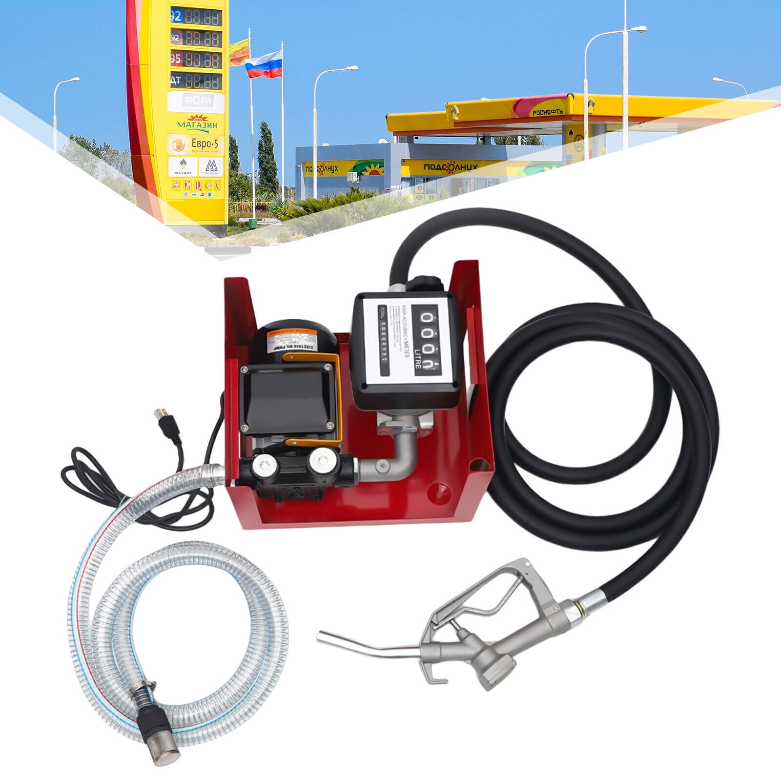 BENTISM Diesel Fuel Transfer Pump Kit,10 GPM12V DC Fuel Transfer