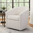 thumbnail image 2 of Odessa Barrel Style Swivel Accent chair in Ivory Performance Fabric, 2 of 9