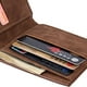 thumbnail image 4 of Minnieouse Hombres Casual PU cuero billetera bolsillo moneda ID tarjeta dinero titular delgado monedero Carteras marrón Minnieouse BB6660-02B, 4 of 6